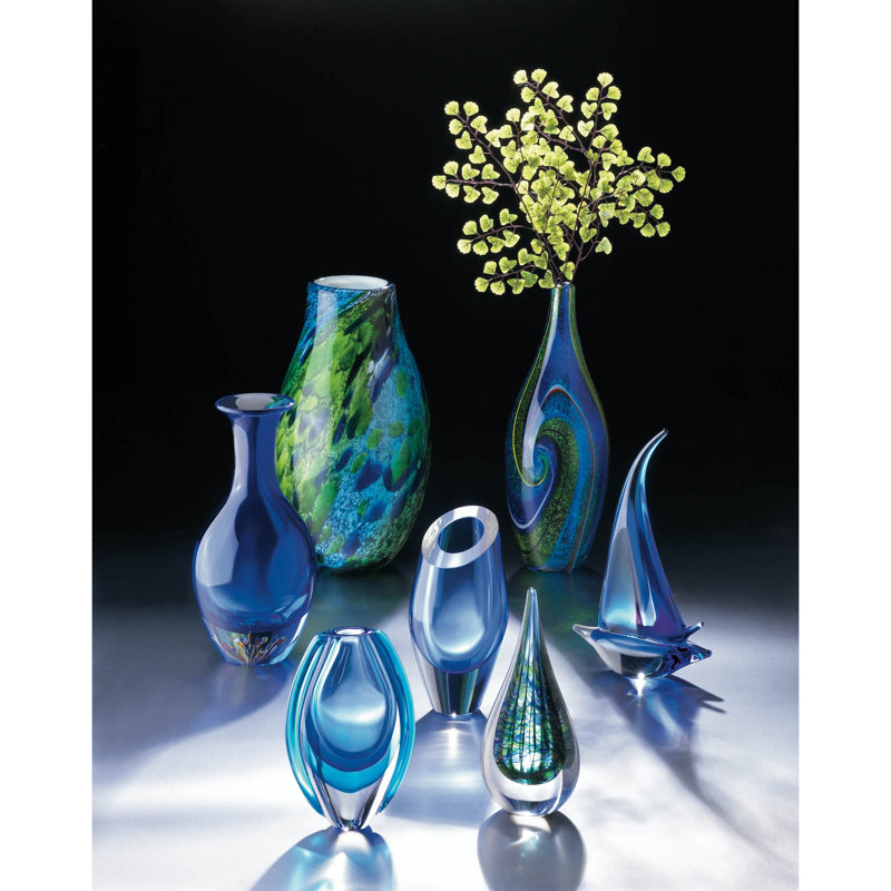 Latitude Run® Peacock Inspired Art Glass Sculpture & Reviews Wayfair